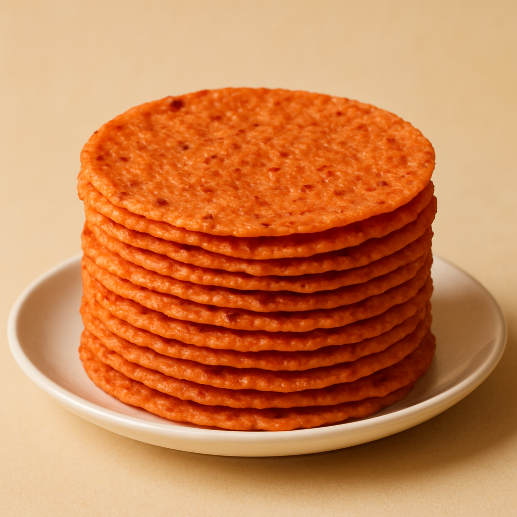 Lehmo Red Chilli Rice Papad - Pinky Gruh Udhyog