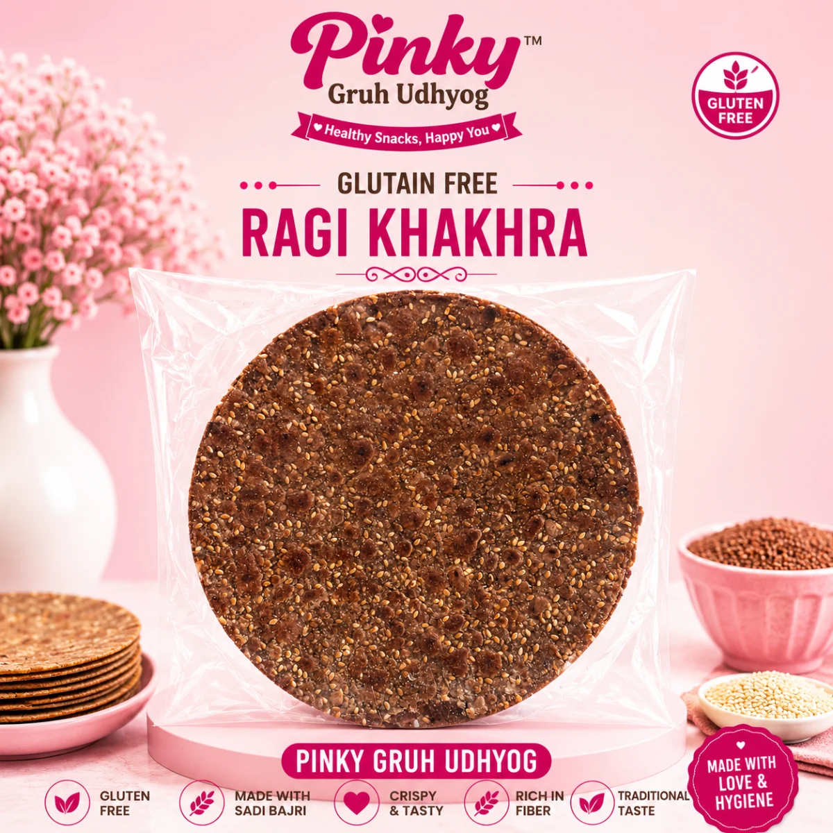 GLUTAIN FREE RAGI KHAKHRA