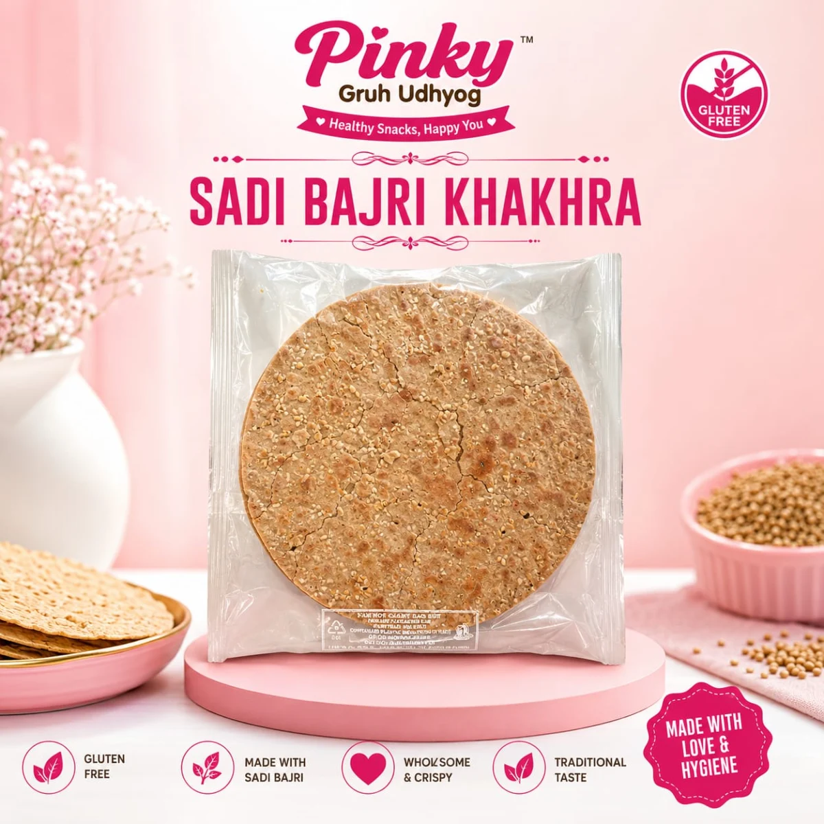 GLUTAIN FREE SADI BAJRI KHAKHRA