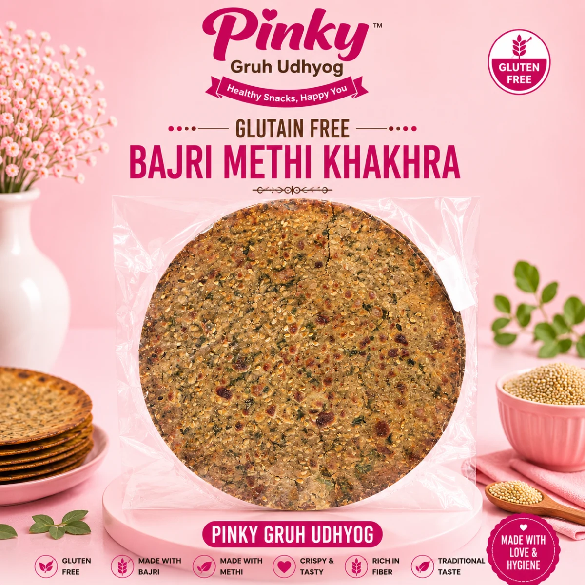 GLUTAIN FREE BAJRI METHI KHAKHRA