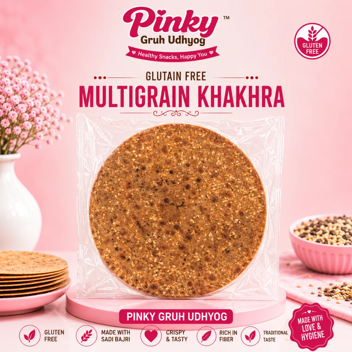 GLUTAIN FREE MULTIGRAIN khakhra