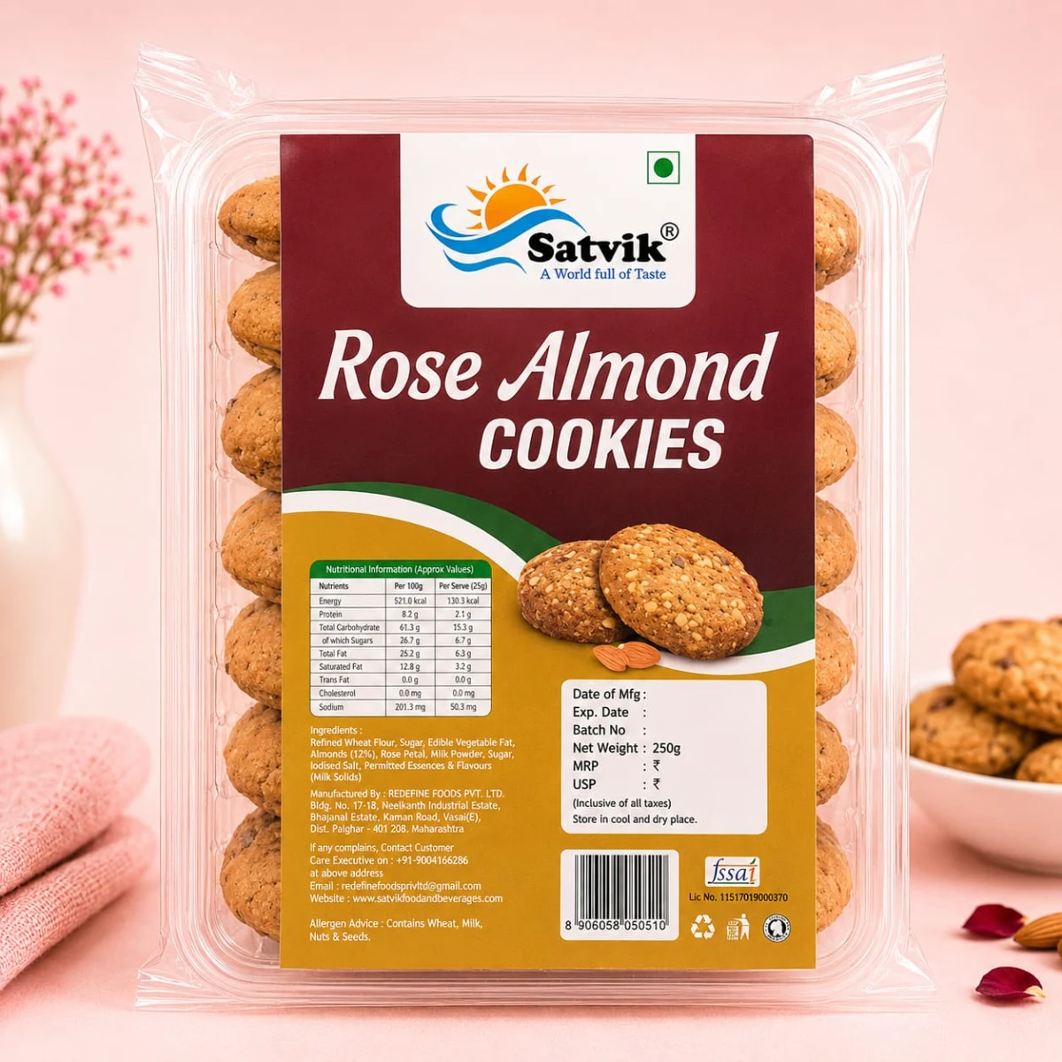 SATVIK ROSE ALMOND COOKIES